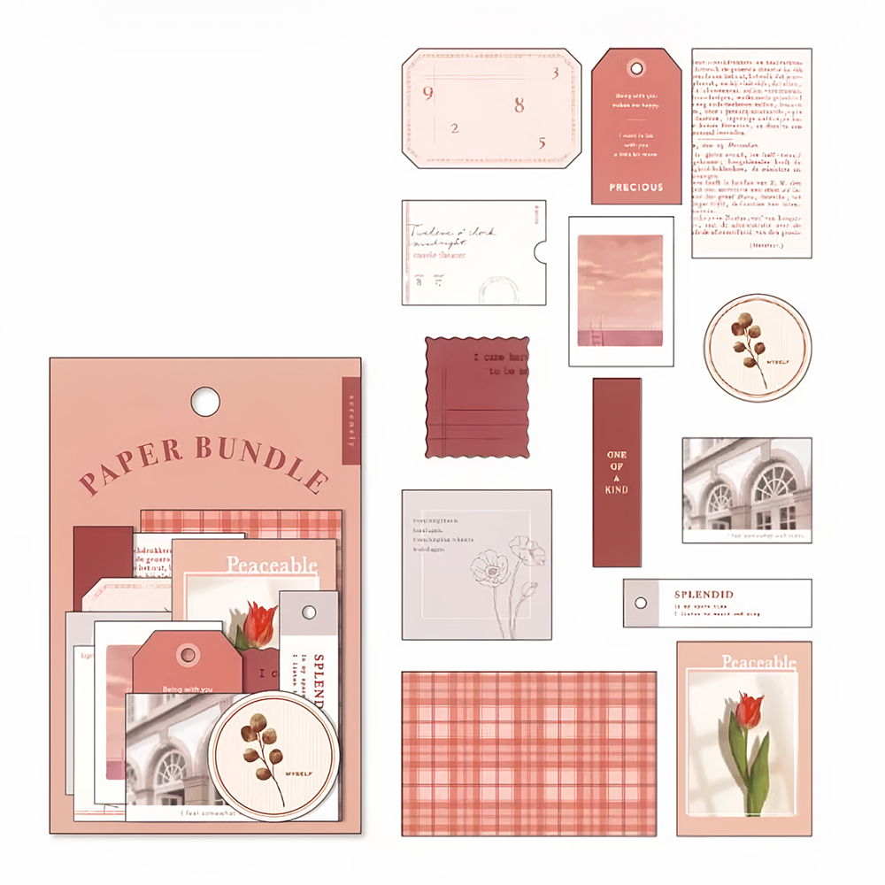 samolepky mind wave kolekce paper bundle - red 2